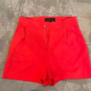 Kendall + Kylie hot orange high waisted shorts size M brand new